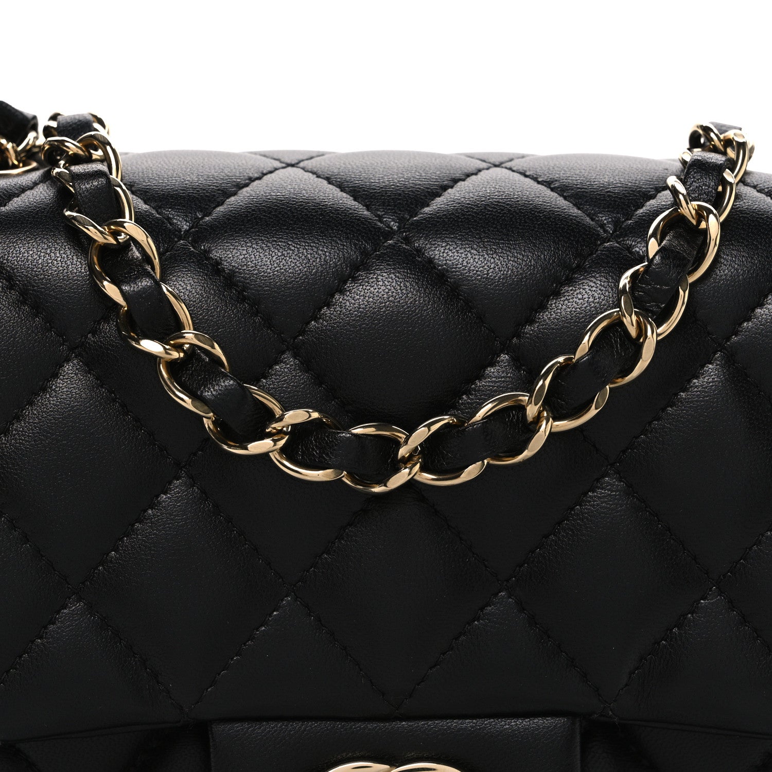 Chanel Lambskin Quilted Mini Square Flap Black 8 of 12