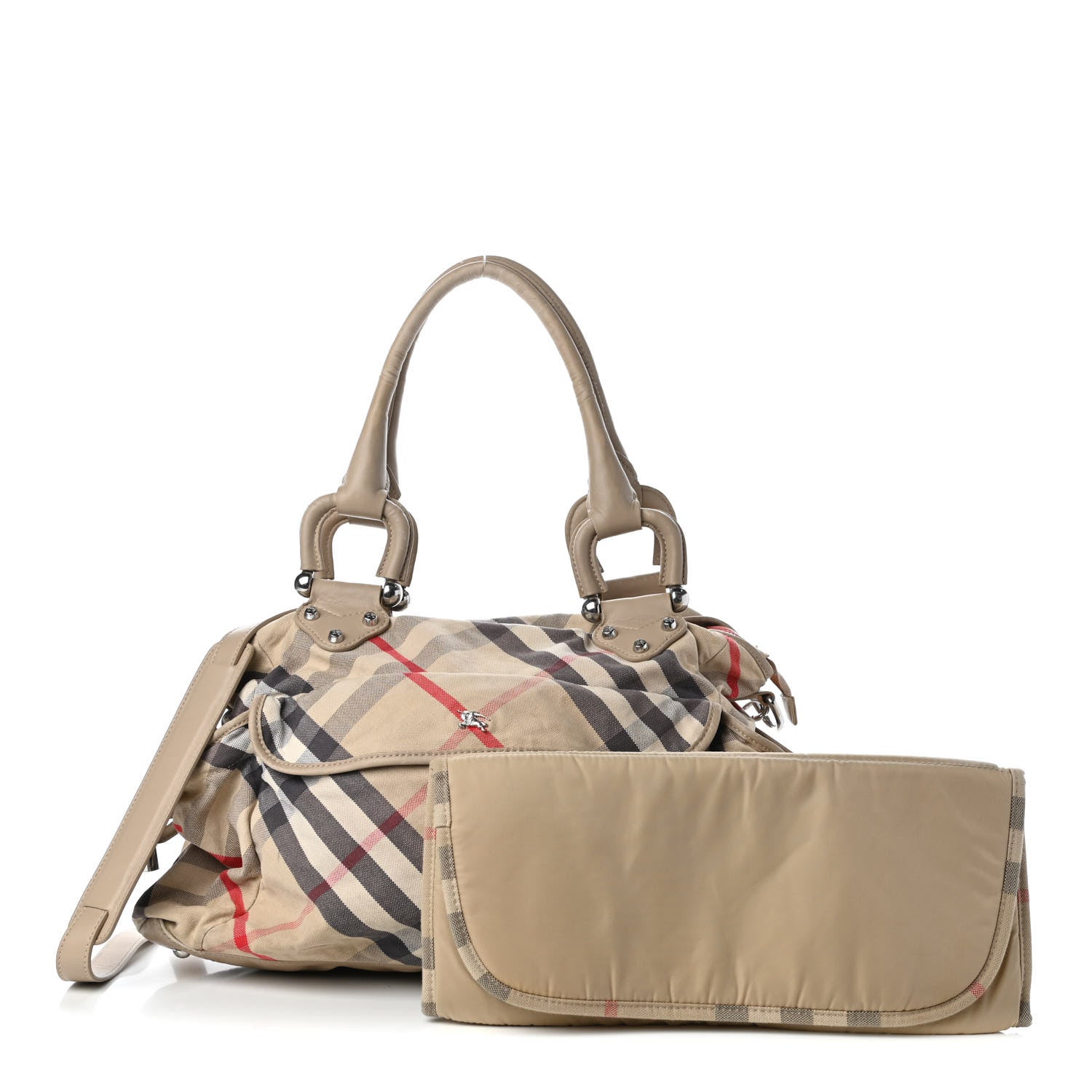 Burberry Nova Check Tote Diaper Bag Beige 1 of 13
