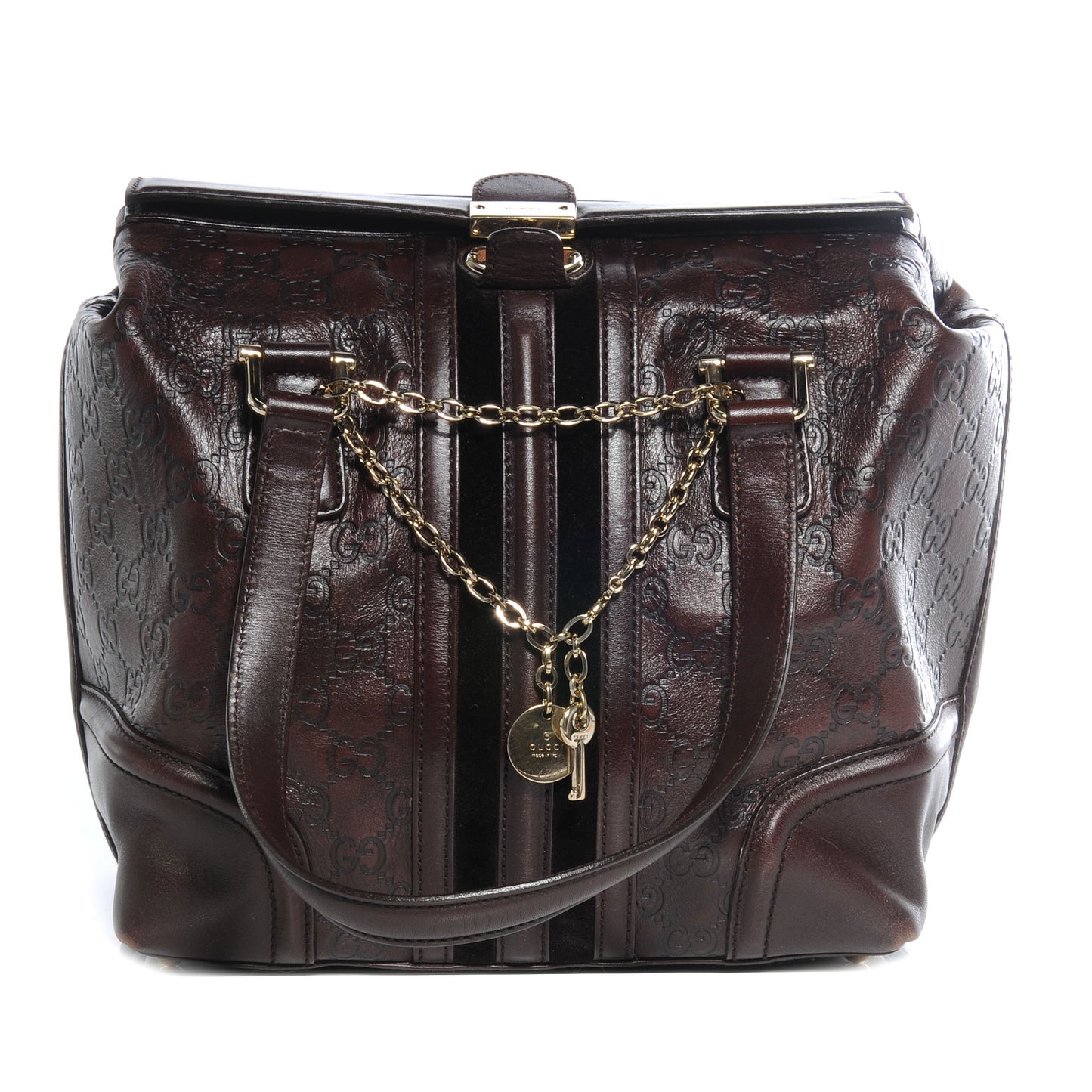 Guccissima Treasure Boston Dark Brown