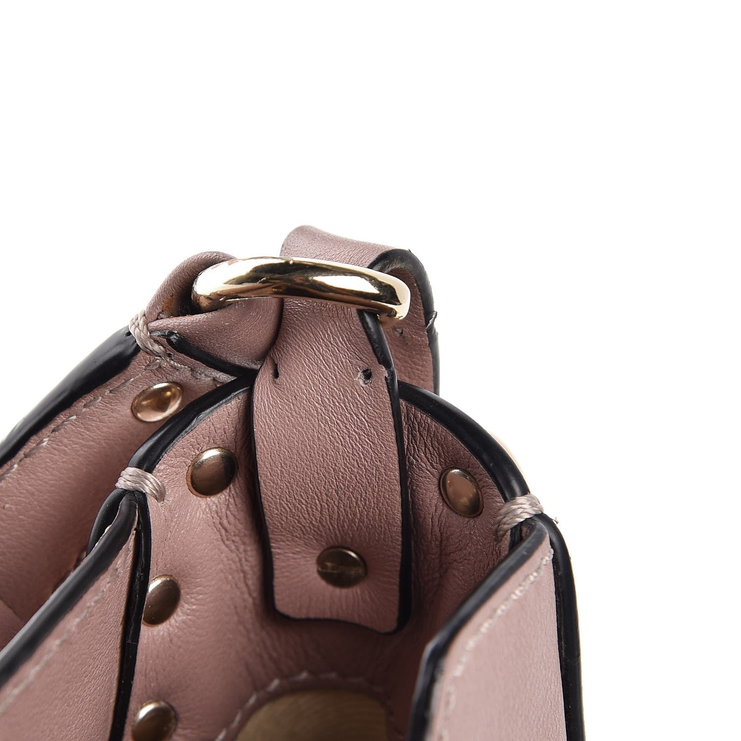 Valentino Garavani Smooth Calfskin Rockstud Top Handle Shoulder Bag Beige 6 of 6