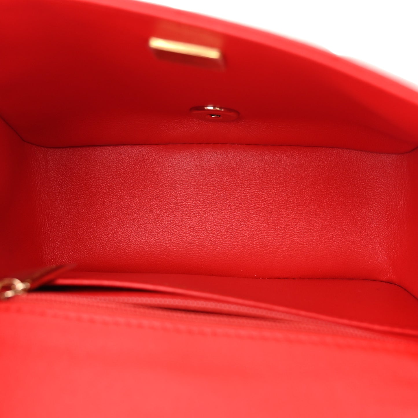 Lambskin Resin Crystal Square Quilted Monacoco Mini Flap Red