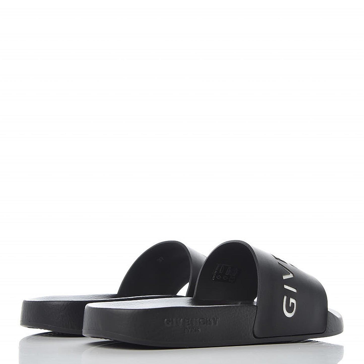 Calfskin Logo Womens Pool Slide Sandals 37 Black