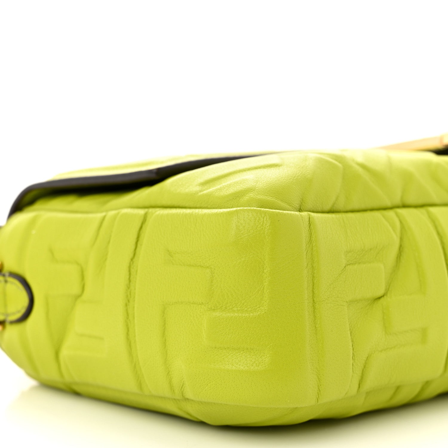 Fendi Nappa FF 1974 Embossed Baguette Wasabi 9 of 11