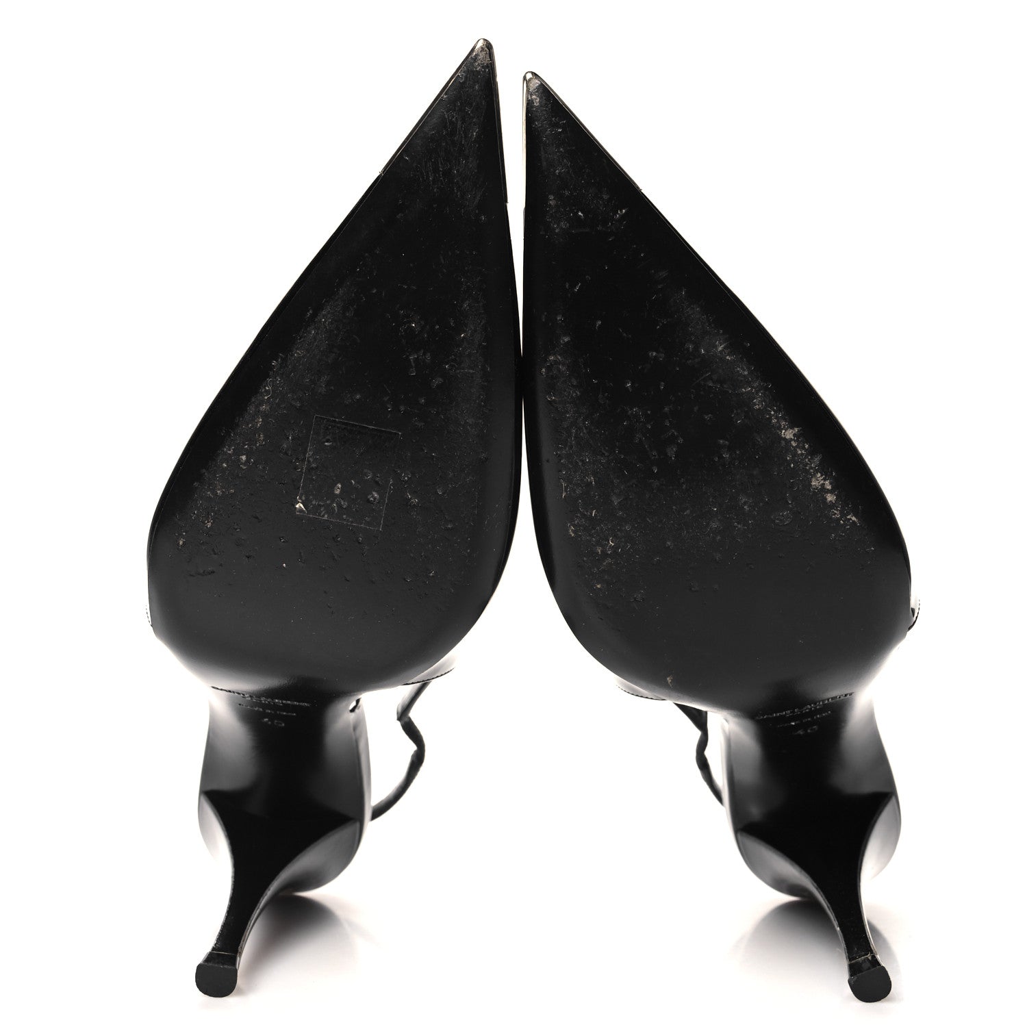 Saint Laurent SAINT LAURENT Patent Cap Toe Vesper Slingback Pumps 40 Black 6 of 9