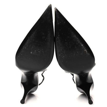 Saint Laurent SAINT LAURENT Patent Cap Toe Vesper Slingback Pumps 40 Black 6 of 9