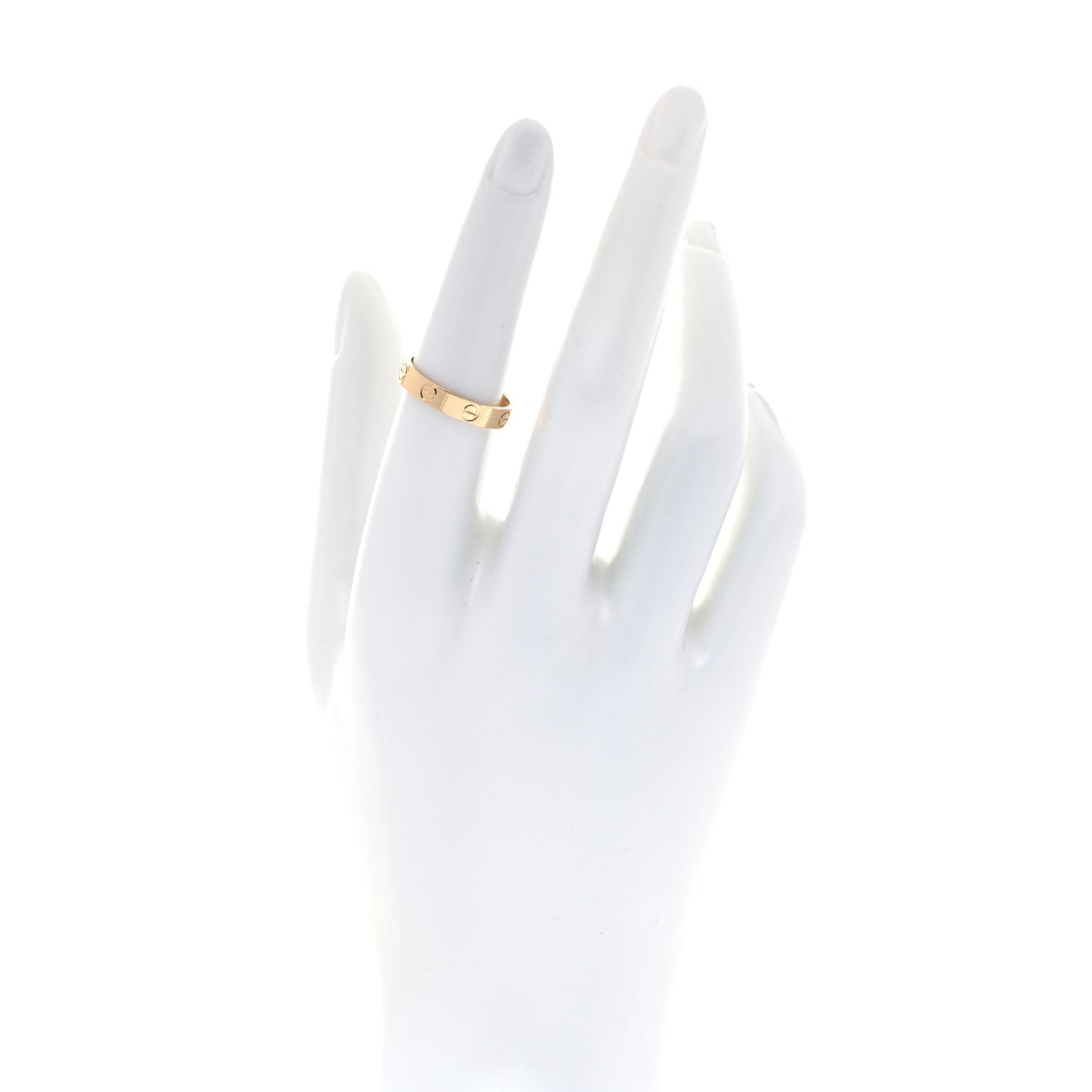 18K Yellow Gold 3.5mm LOVE Wedding Band Ring 53 6.5