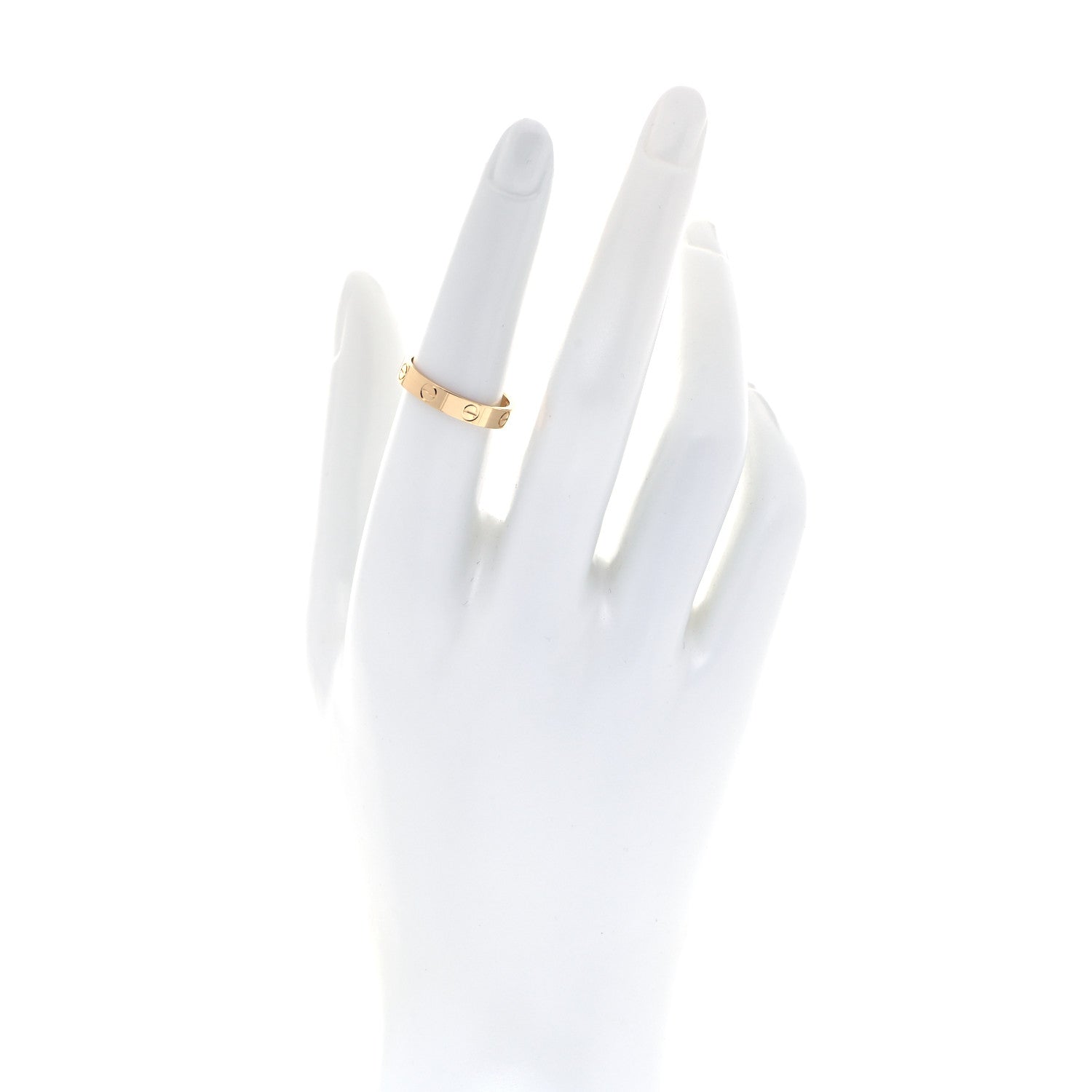 Cartier 18K Yellow Gold 3.5mm LOVE Wedding Band Ring 53 6.5 2 of 4