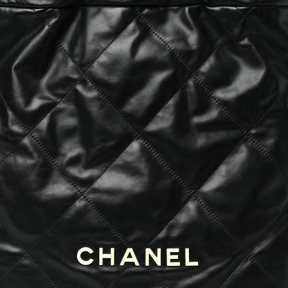 Chanel Shiny Calfskin Quilted Chanel 22 Backpack Black 8 of 10