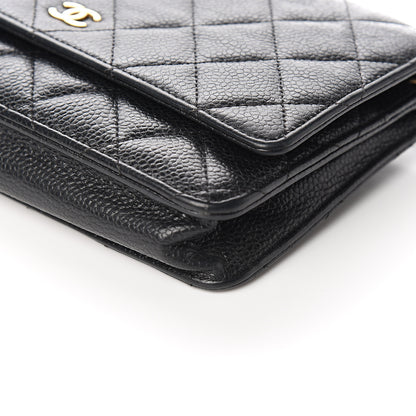 Chanel Caviar Quilted Wallet On Chain WOC Black 9 of 12
