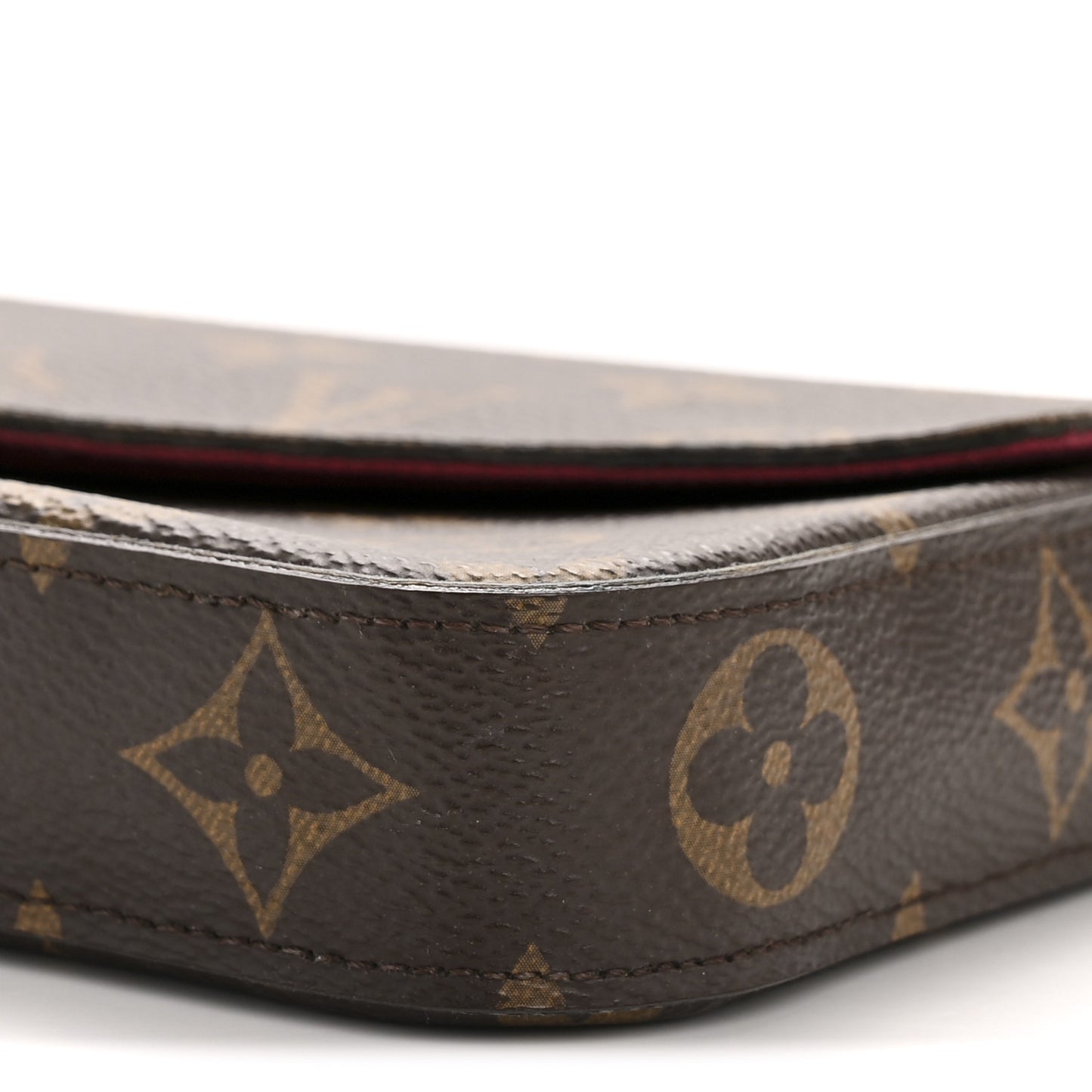 Monogram Pochette Felicie Chain Wallet Fuchsia