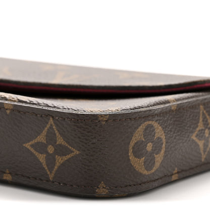 Louis Vuitton Monogram Pochette Felicie Chain Wallet Fuchsia 11 of 13