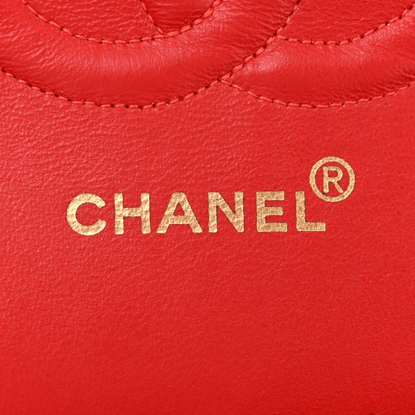 Lambskin Quilted Medium Double Flap Red