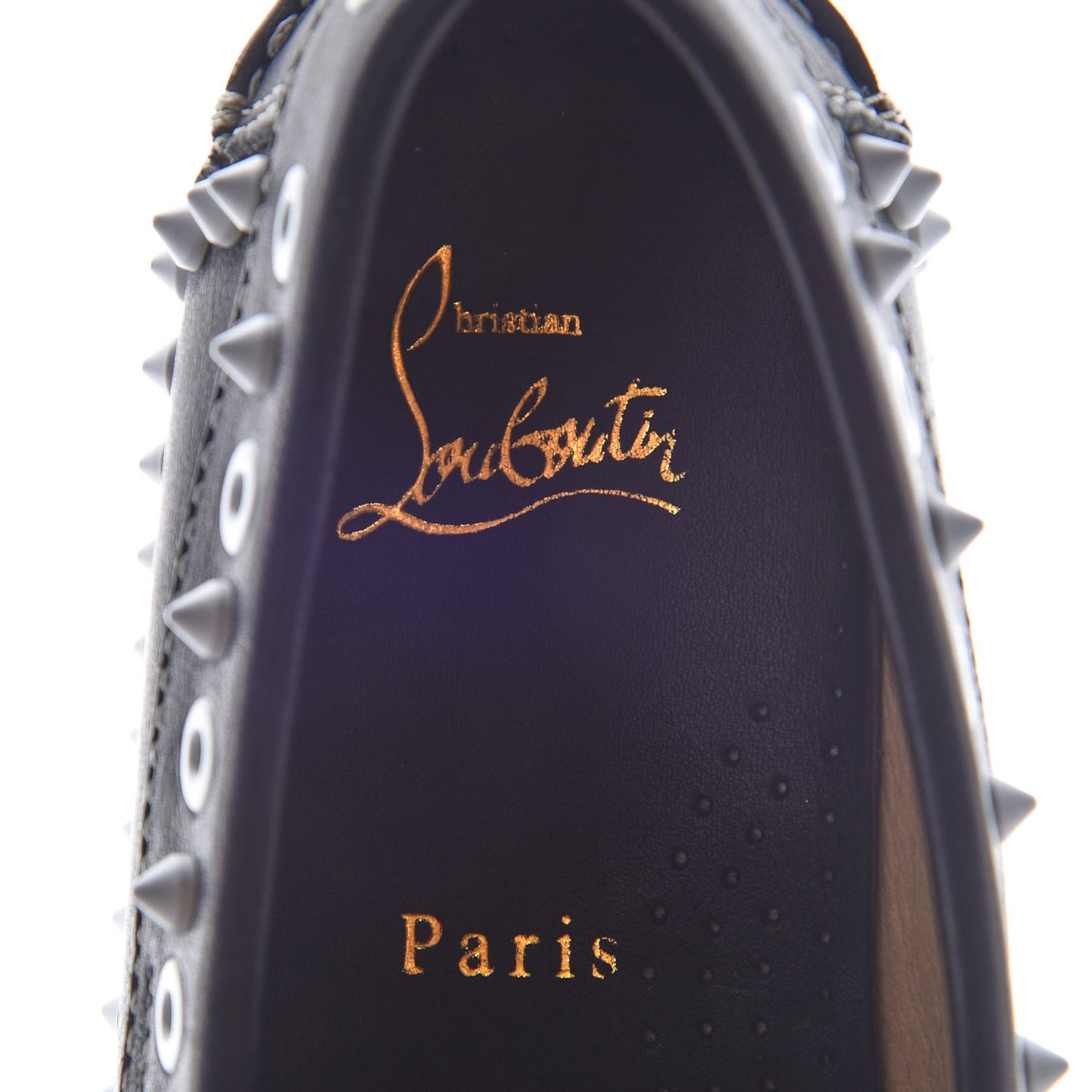 Calfskin Yacht Spikes Loafers 37 Black
