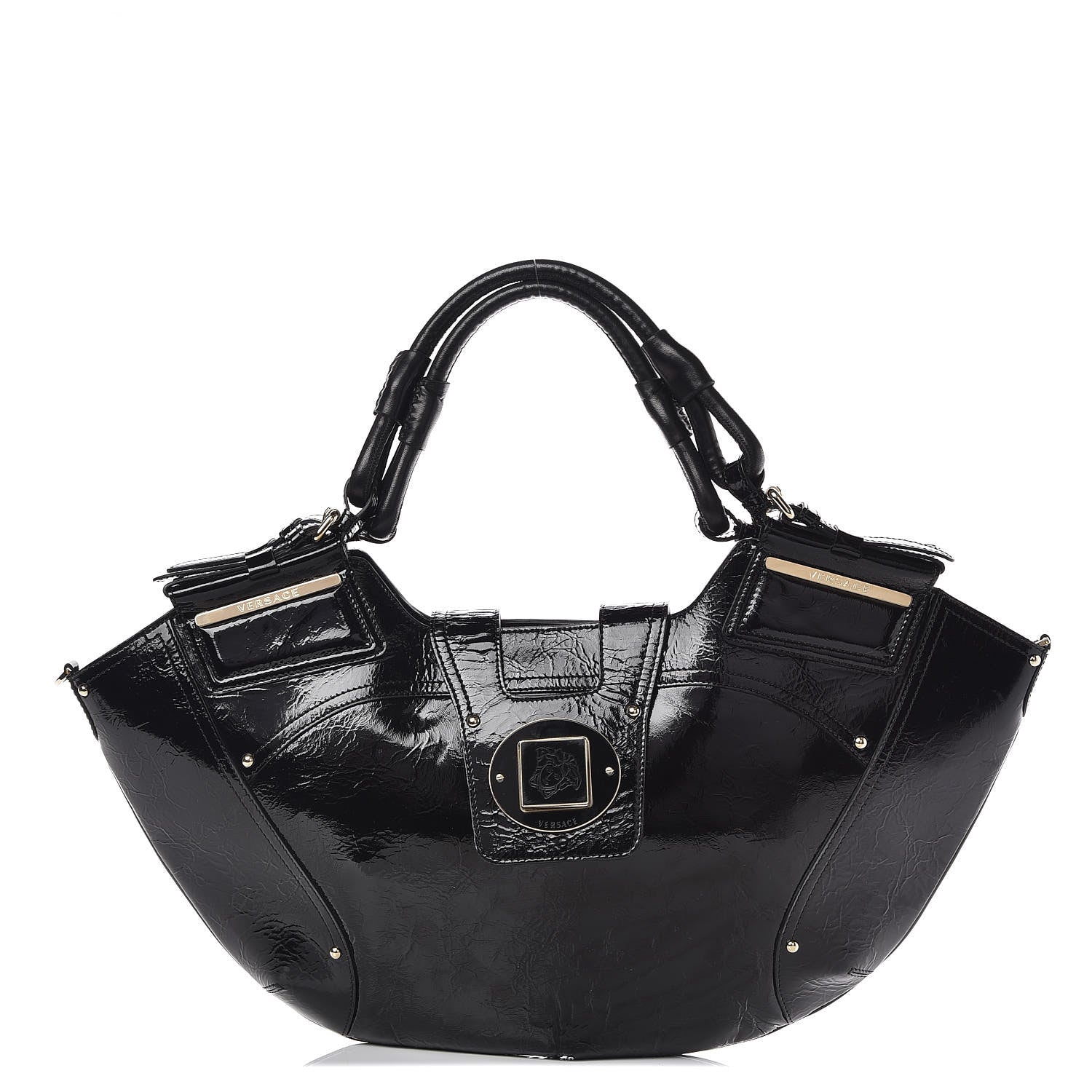 Versace Patent Shoulder Bag Black 1 of 11