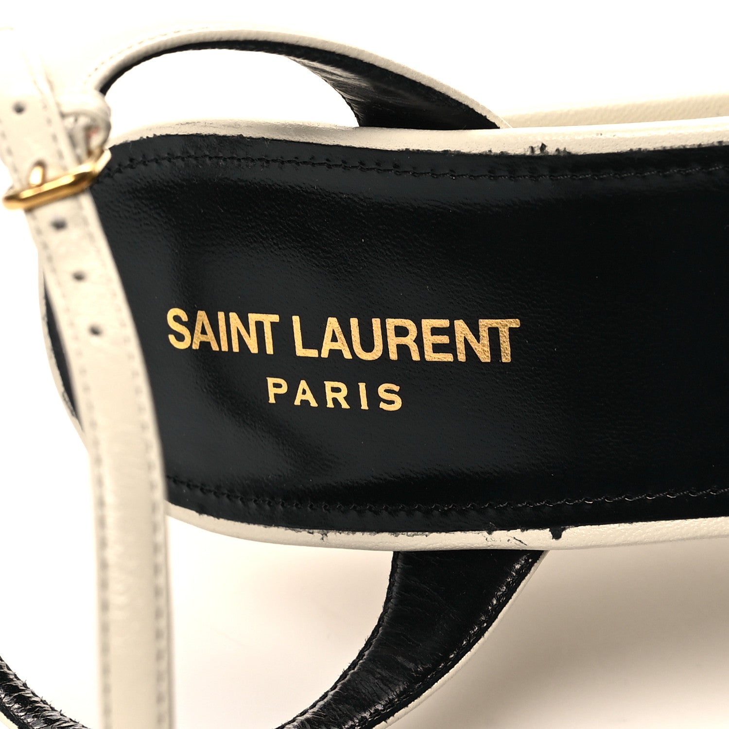Saint Laurent Vendome Bianca 85 Platform Sandals 40 Pearl 8 of 11