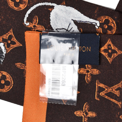 Louis Vuitton Silk Catogram Classic Bandeau Marron 4 of 4