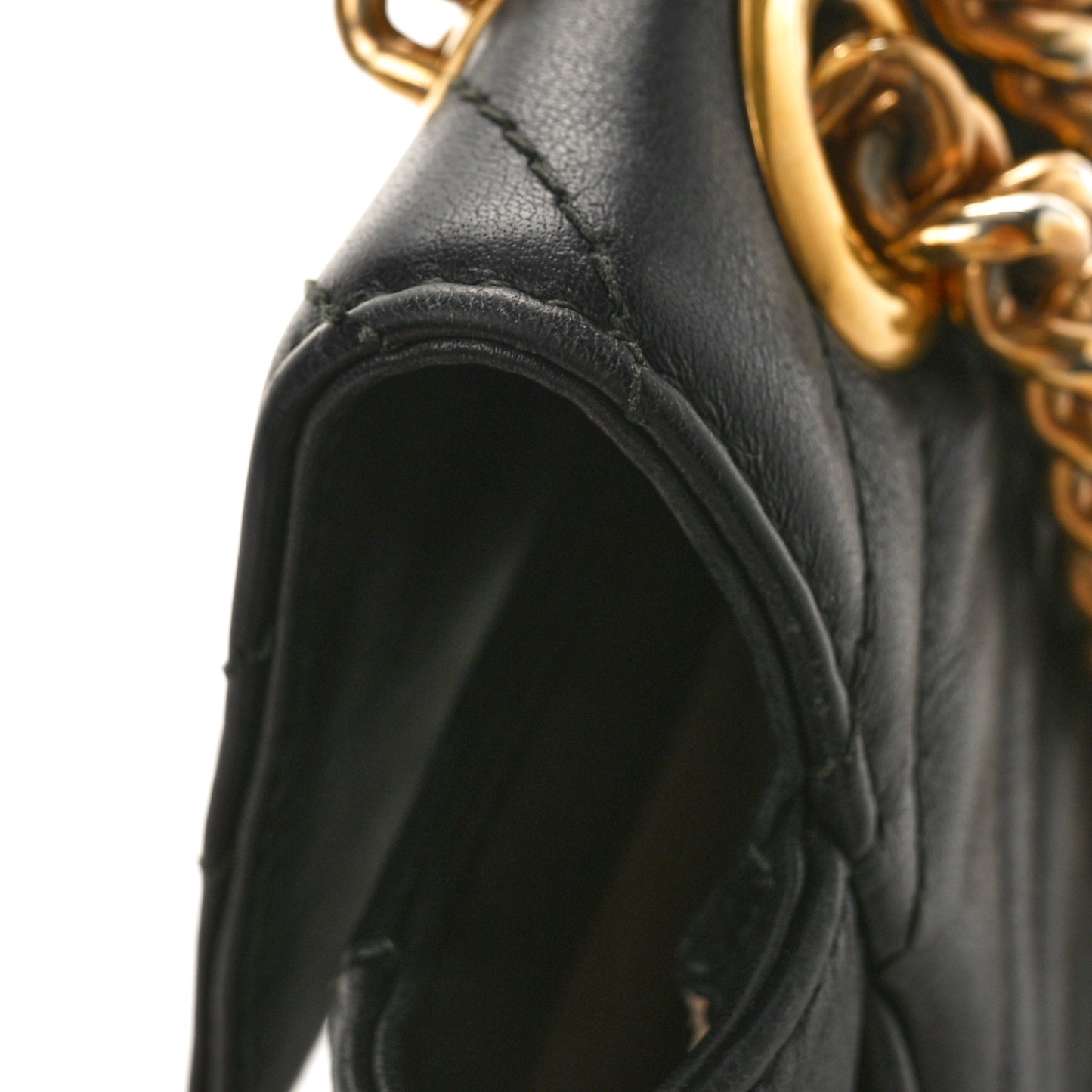 Calfskin Matelasse Mini GG Marmont Shoulder Bag Black