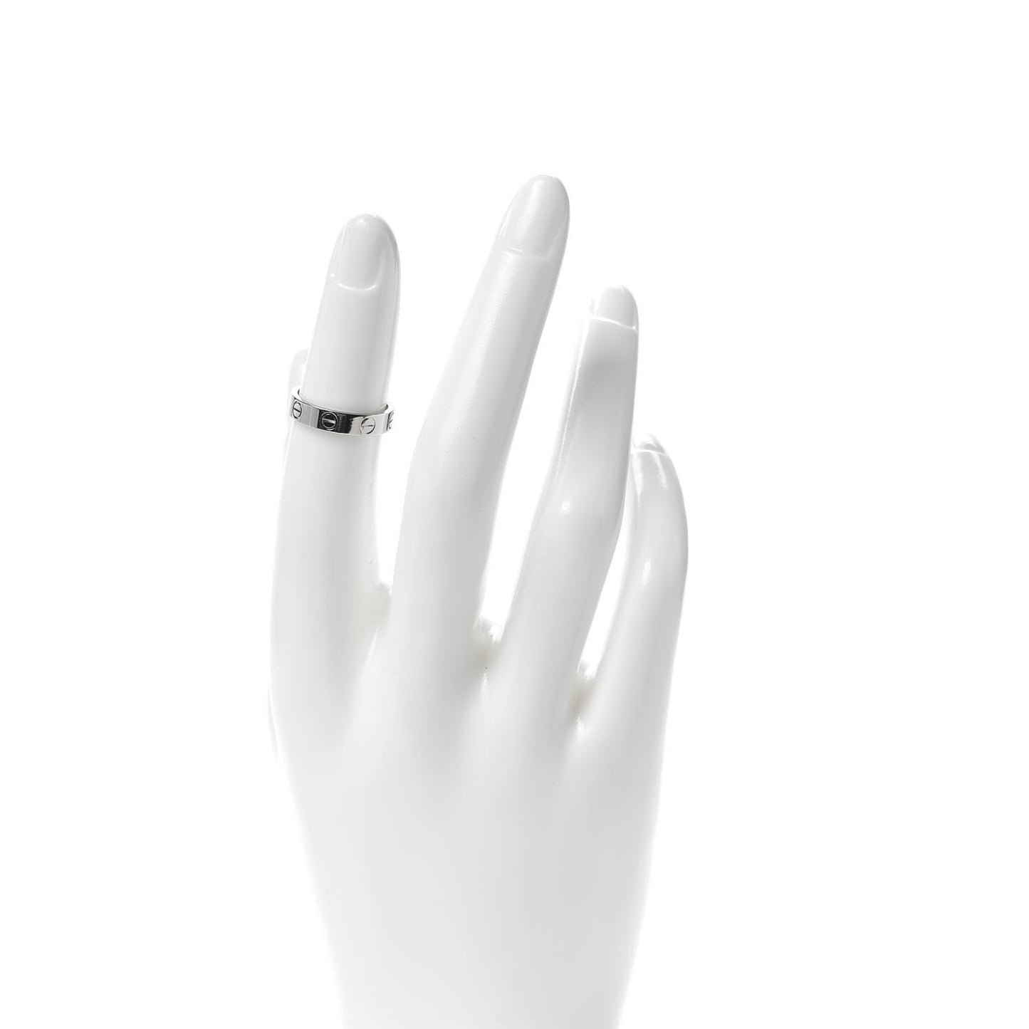 18K White Gold 3.5mm LOVE Wedding Band Ring 47 4