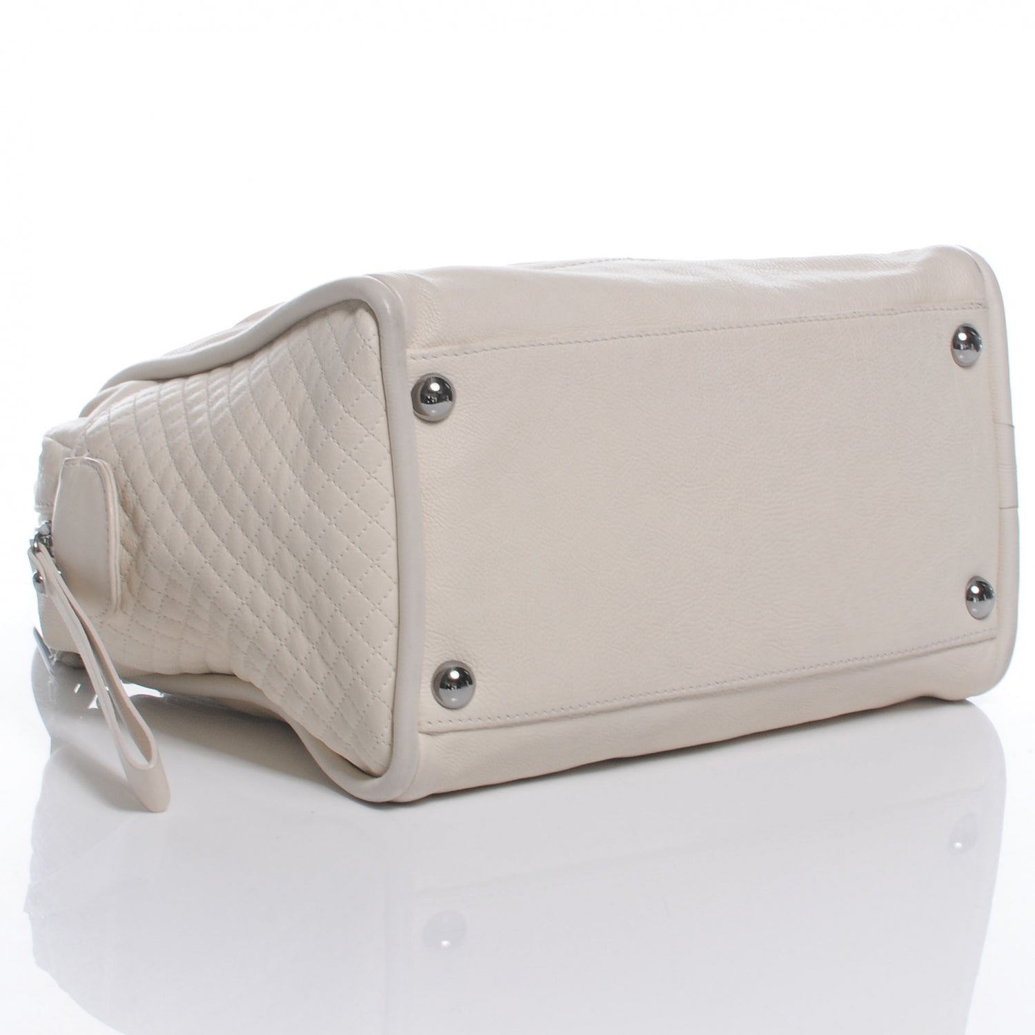 Chanel Calfskin Small CC Bowler White 4 of 7
