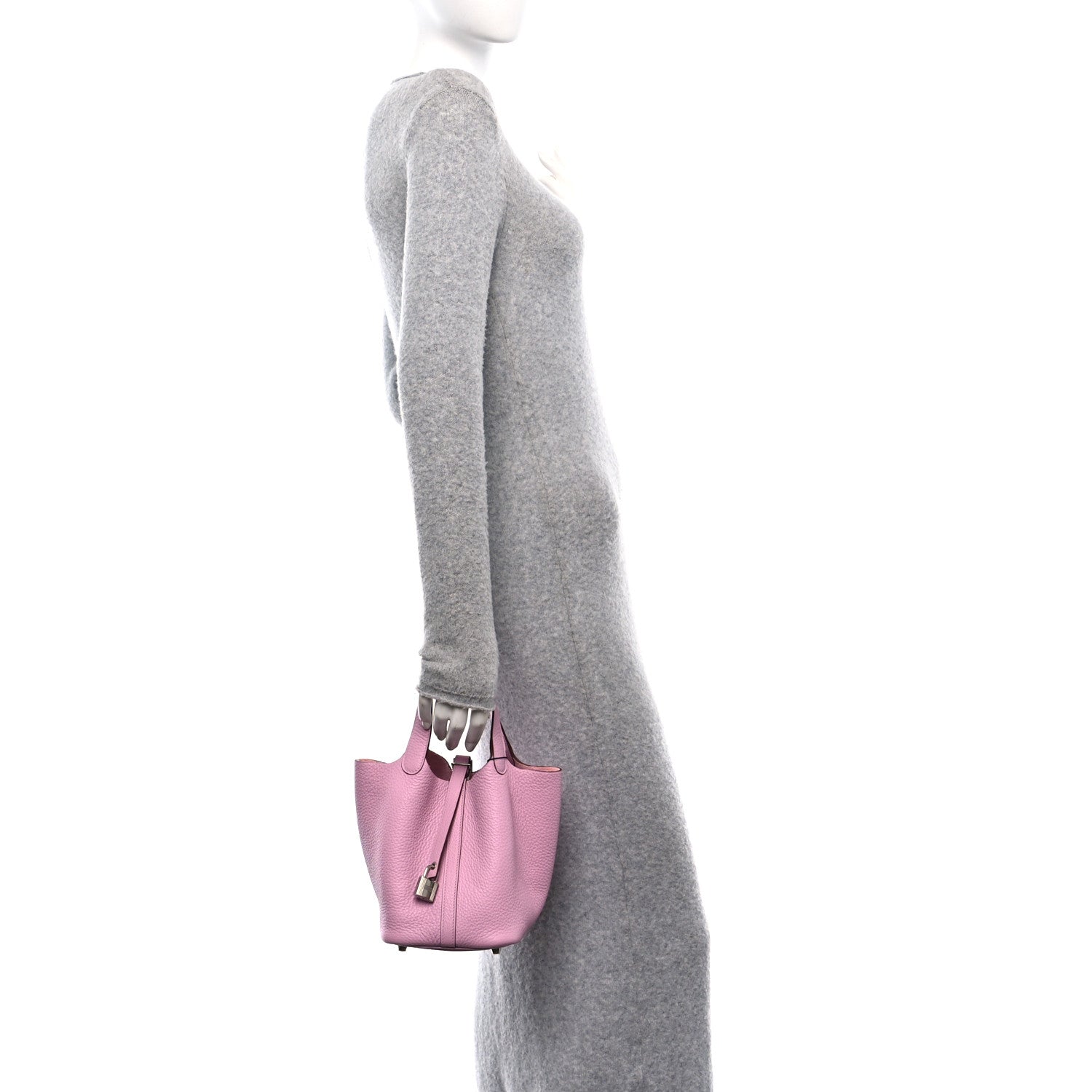 Hermes Taurillon Clemence Picotin Lock 18 PM Mauve Sylvestre 2 of 11