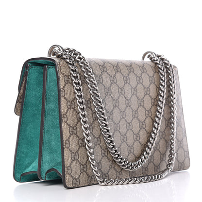 Gucci GG Supreme Monogram Willow Hill Embroidered Small Dionysus Shoulder Bag Emerald 4 of 11