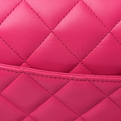 Chanel Lambskin Quilted Jumbo Double Flap Fuchsia 17 of 19