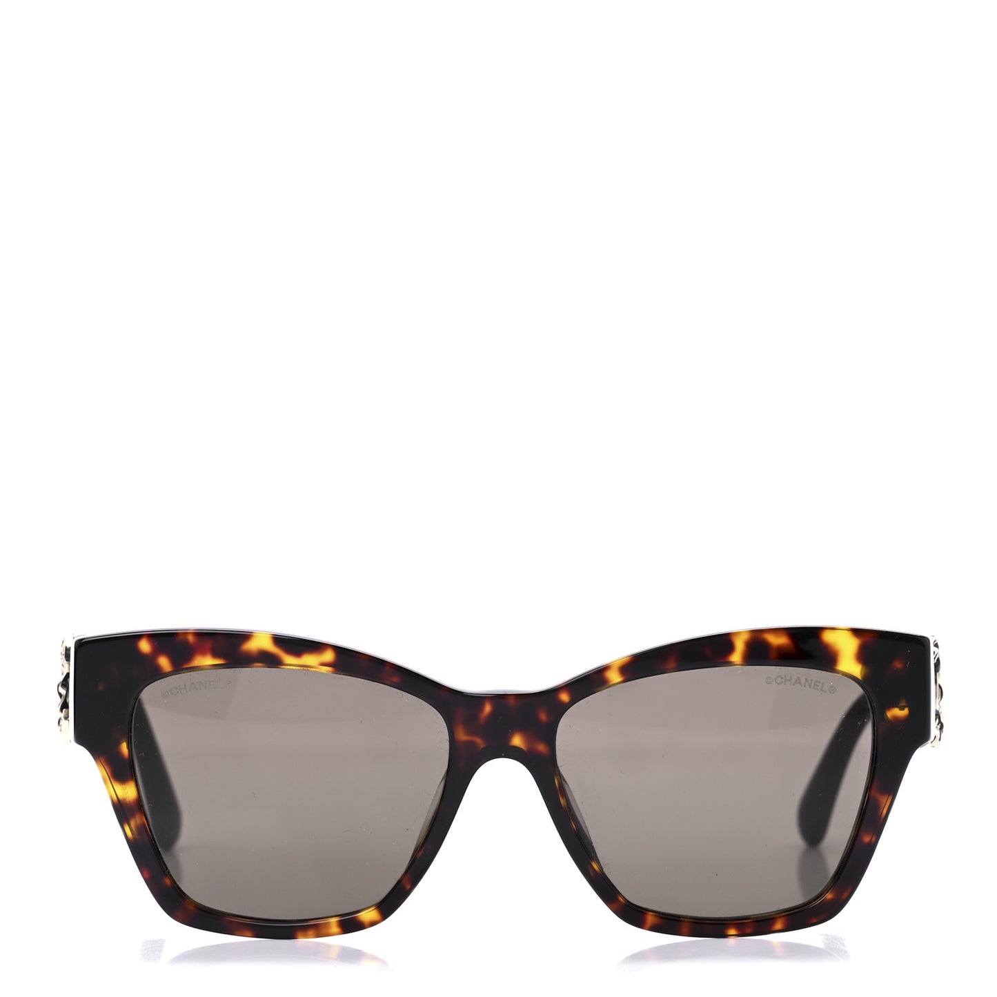 Acetate Square Cat Eye CC Sunglasses 5456 Tortoise