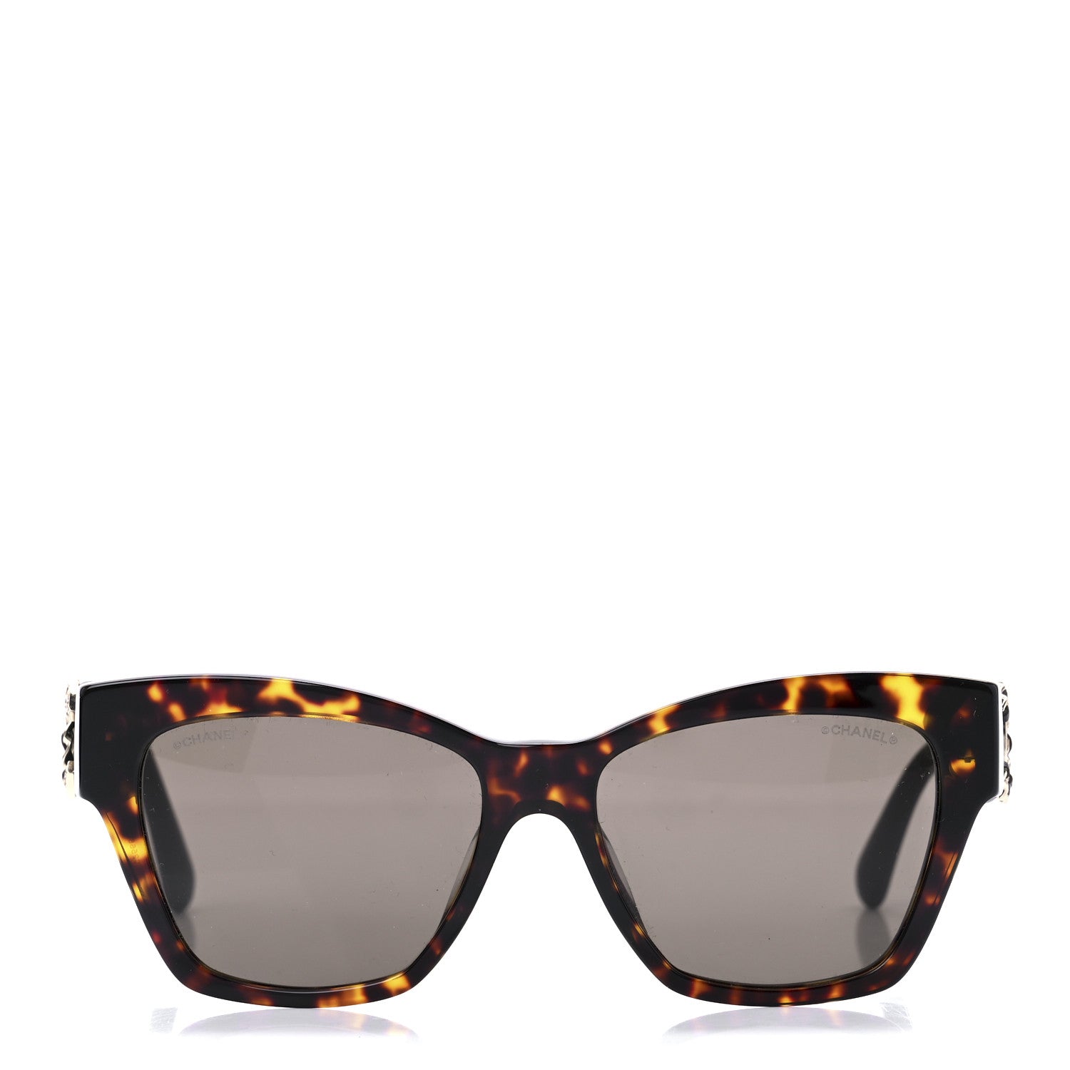 Chanel Acetate Square Cat Eye CC Sunglasses 5456 Tortoise 2 of 8