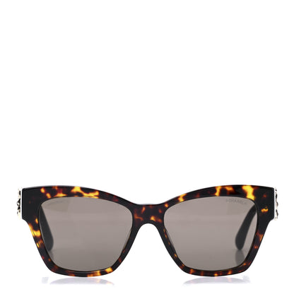 Chanel Acetate Square Cat Eye CC Sunglasses 5456 Tortoise 2 of 8