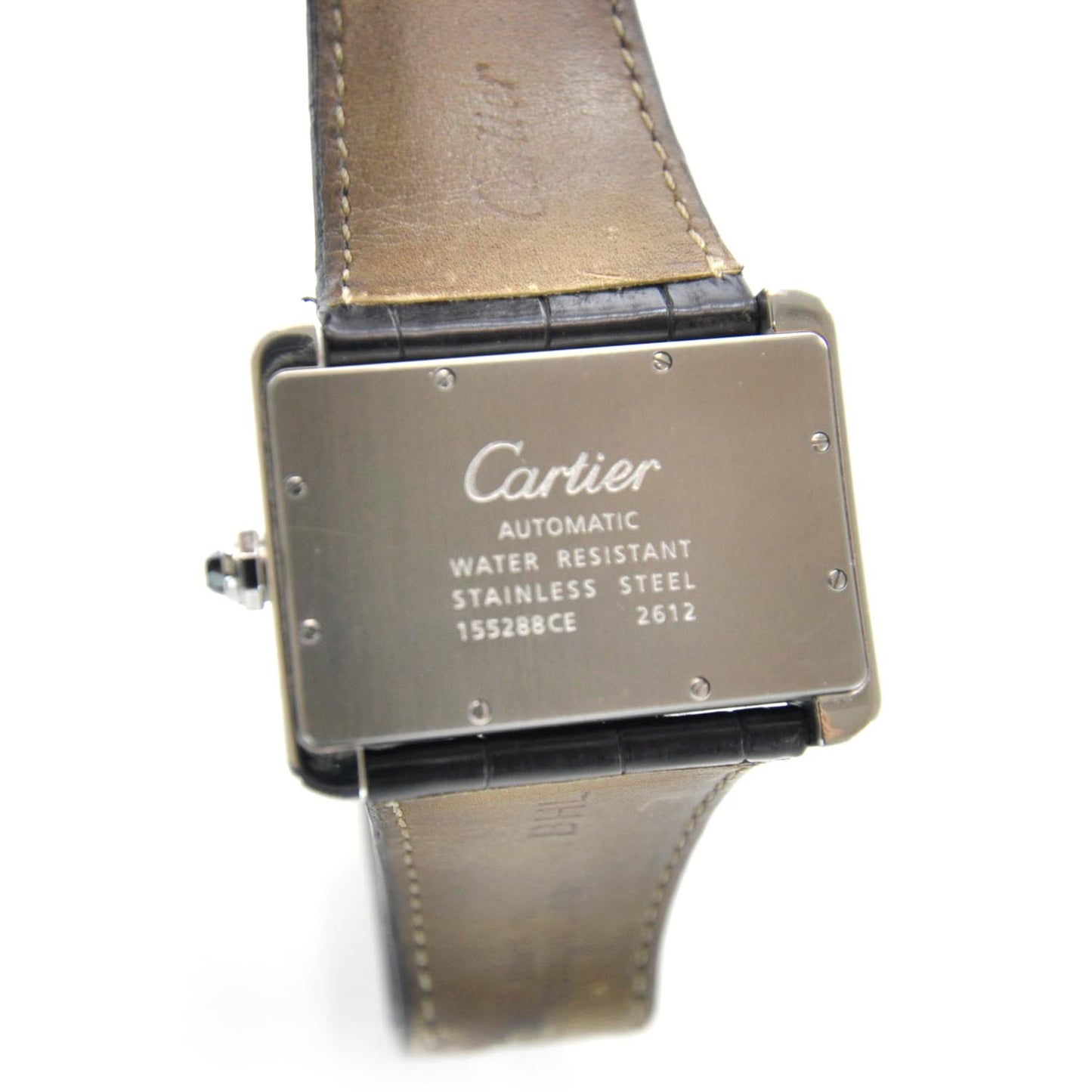 Stainless Steel Alligator 38mm Tank Divan Automatic Watch