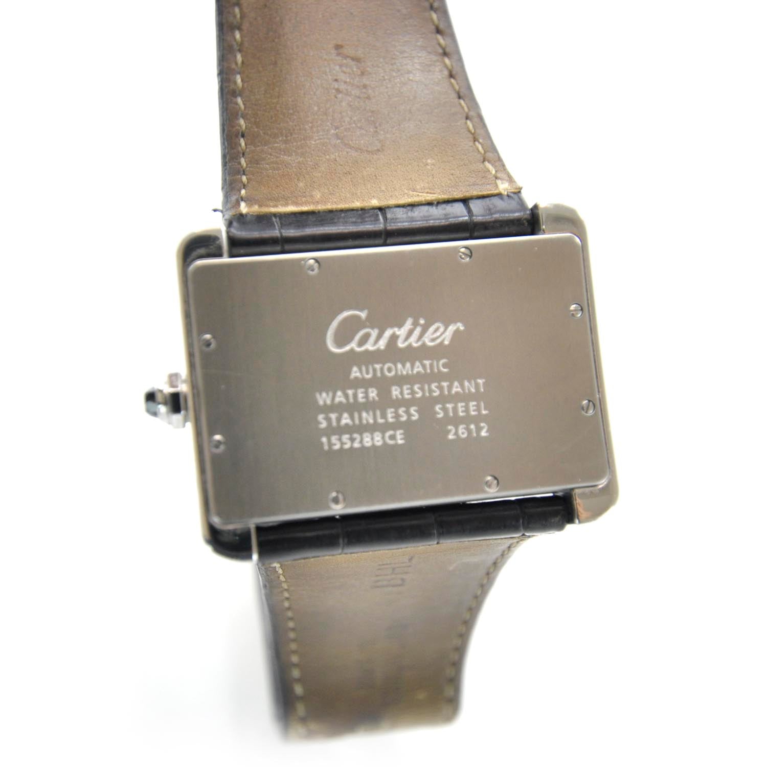 Cartier Stainless Steel Alligator 38mm Tank Divan Automatic Watch 11 of 15