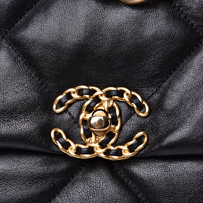 Chanel Lambskin Quilted Large 19 Flap Black 8 of 14