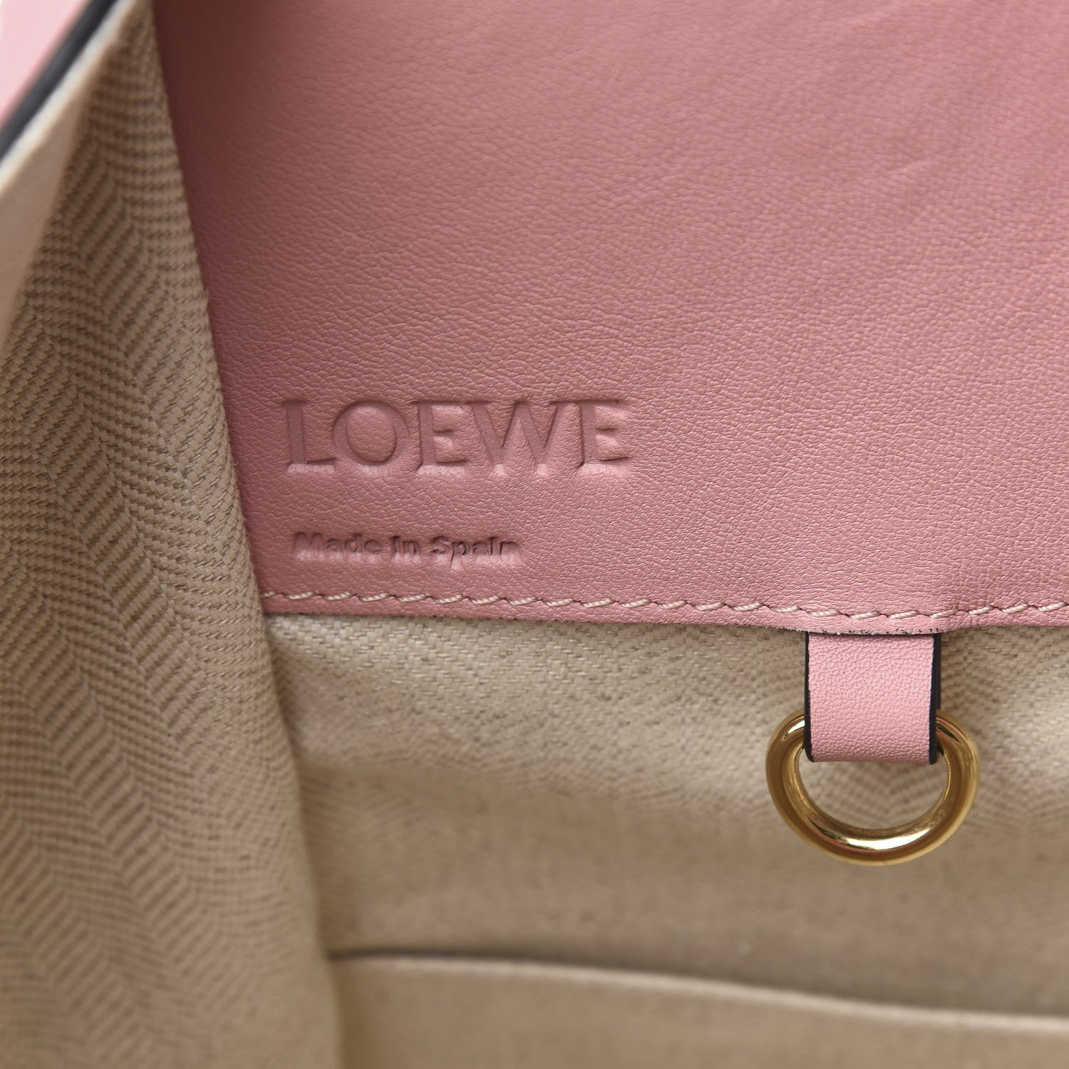 Loewe Calfskin Small Hammock Shoulder Bag Pastel Pink Tan 6 of 10