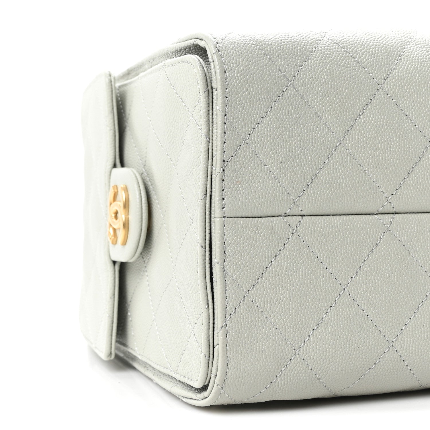 Chanel Caviar Quilted Small Chanel 25 Handbag Light Green 9 of 10