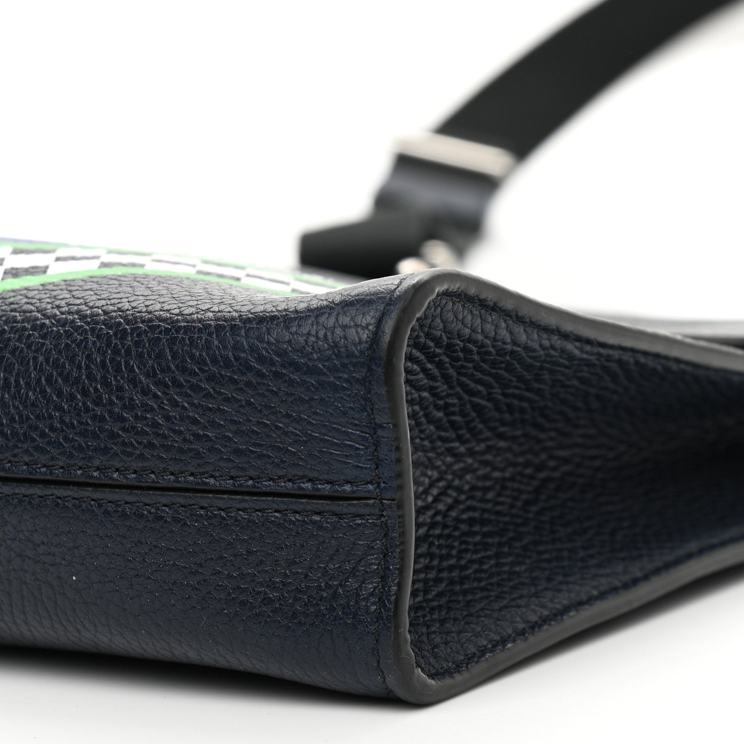 Mulberry Natural Grain Calfskin Racing Stripe Antony Messenger Crossbody Midnight Blue 7 of 9