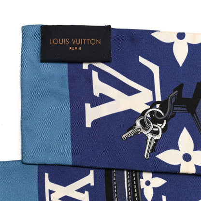 Louis Vuitton Silk Monogram Escale Confidential Bandeau Blue 3 of 3