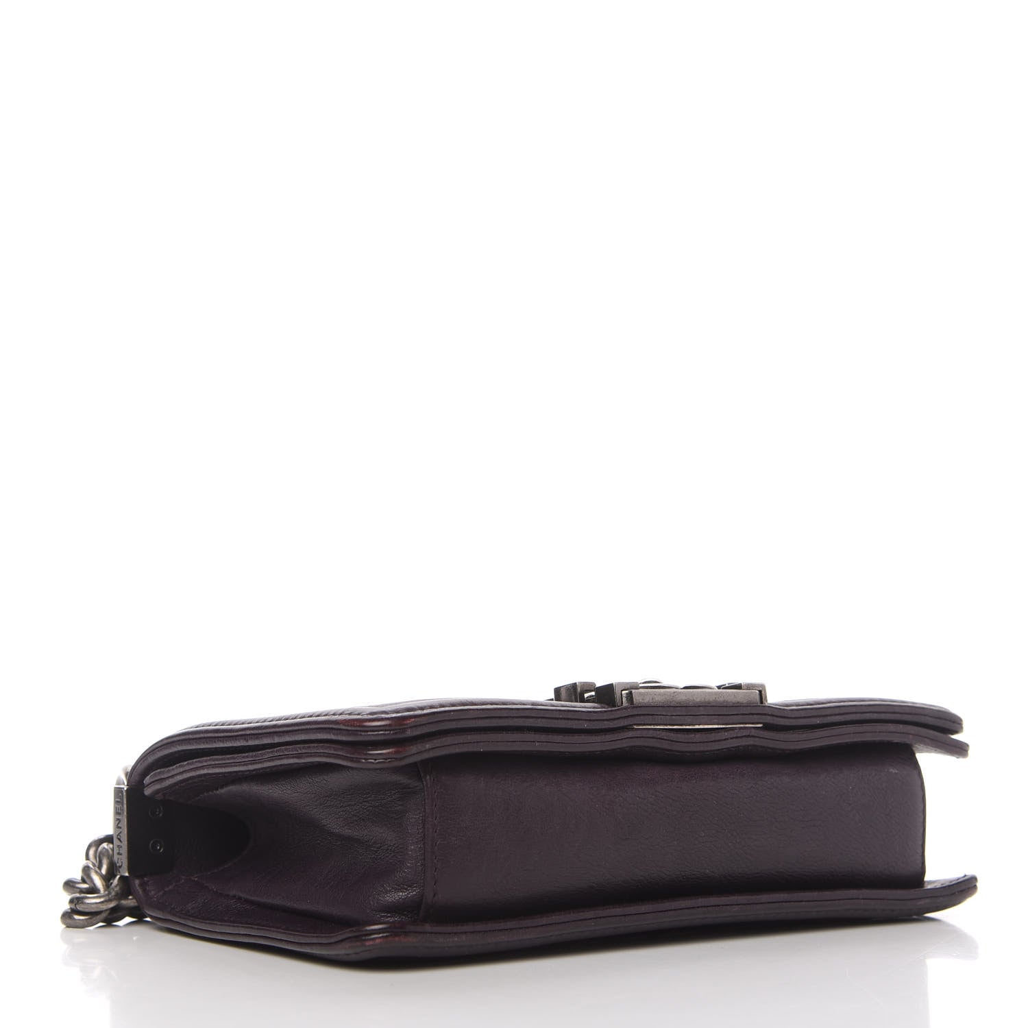 Chanel Calfskin Embossed Small Boy Flap Plum 10 of 10