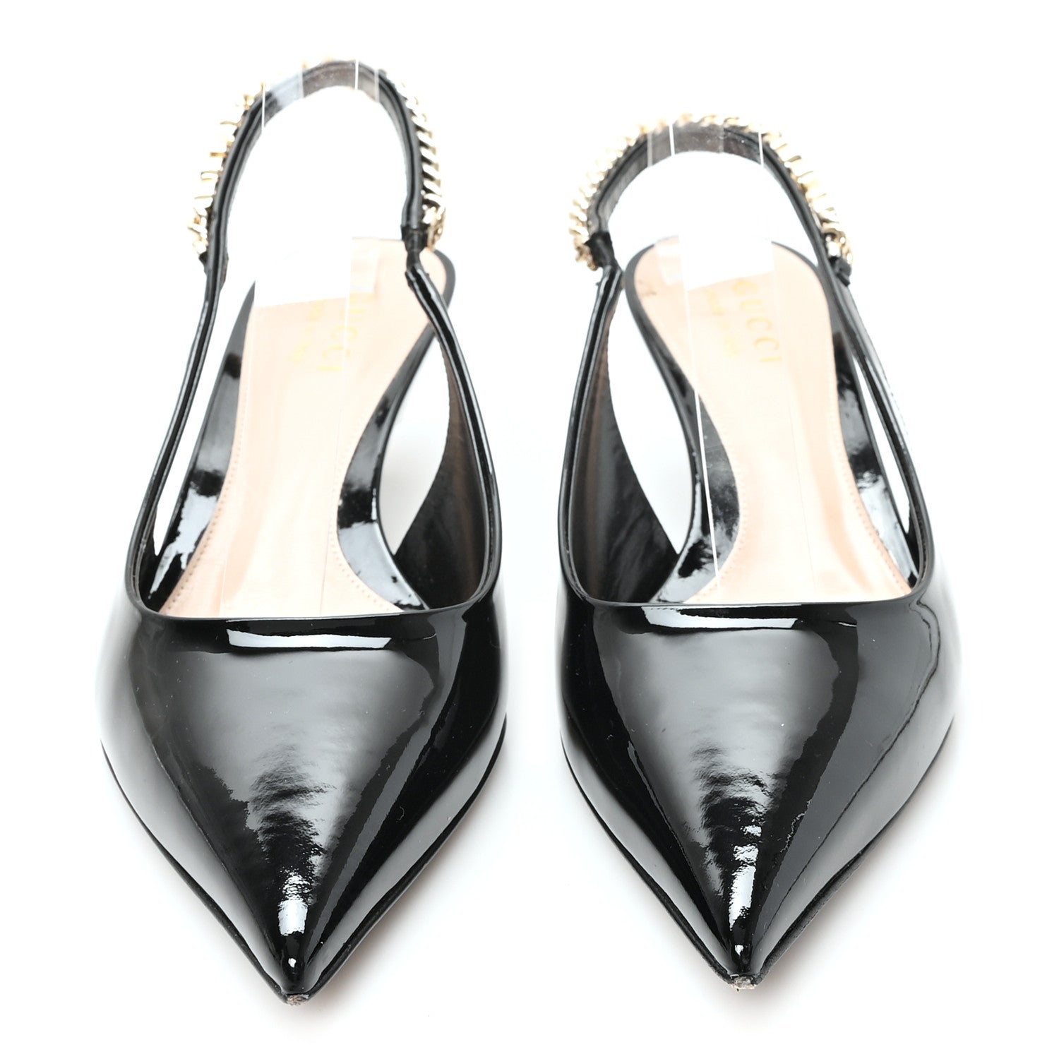 Gucci Patent Signoria 35mm Slingback Pumps 36 Black 3 of 9