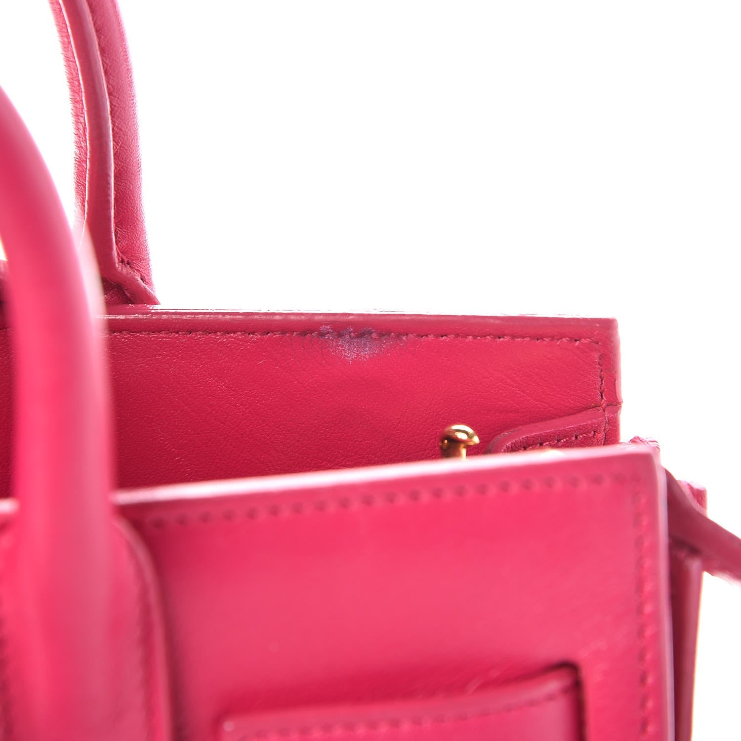 Saint Laurent Calfskin Nano Sac De Jour Lipstick Fuchsia 9 of 18