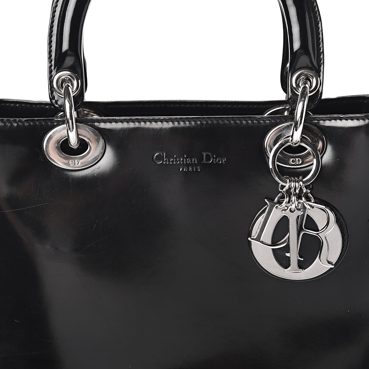 Christian Dior Patent Medium Lady Dior Black 12 of 12