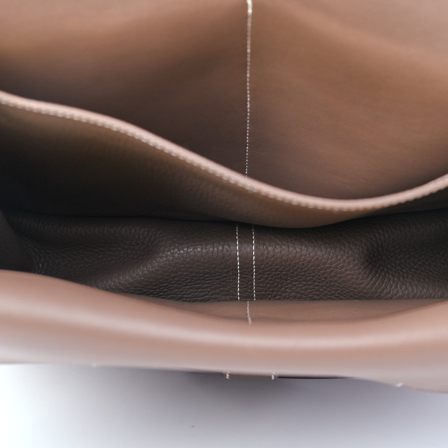 Hermes Taurillon Clemence Halzan 31 GM Etoupe 4 of 8