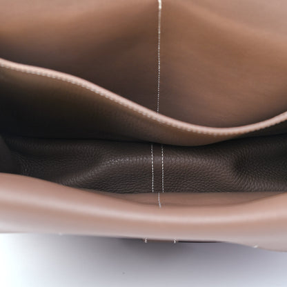 Hermes Taurillon Clemence Halzan 31 GM Etoupe 4 of 8
