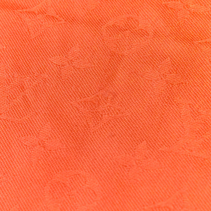 Louis Vuitton Silk Wool Monogram Sunrise Shawl Corail 7 of 8