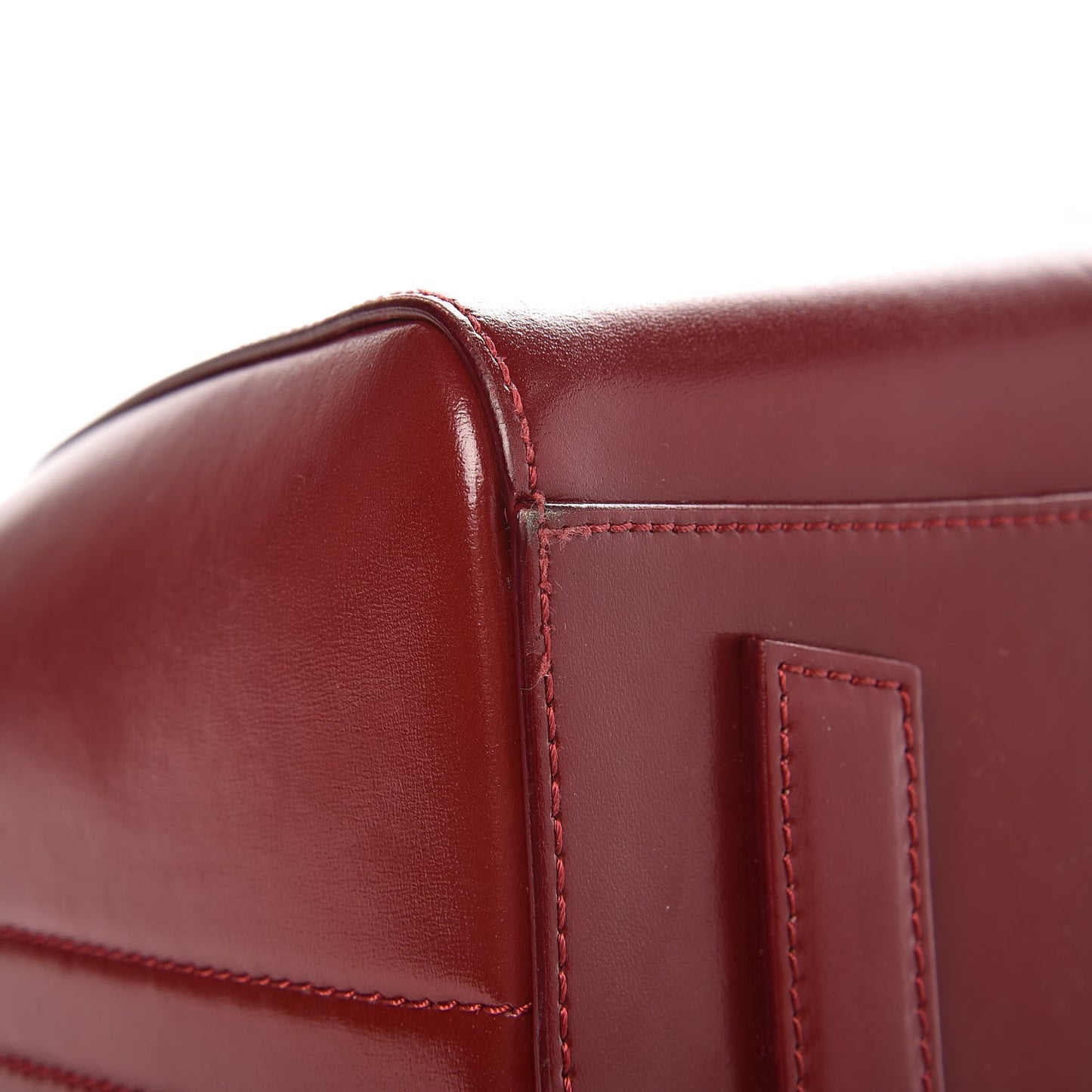 Shiny Lord Calfskin Small Antigona Burgundy