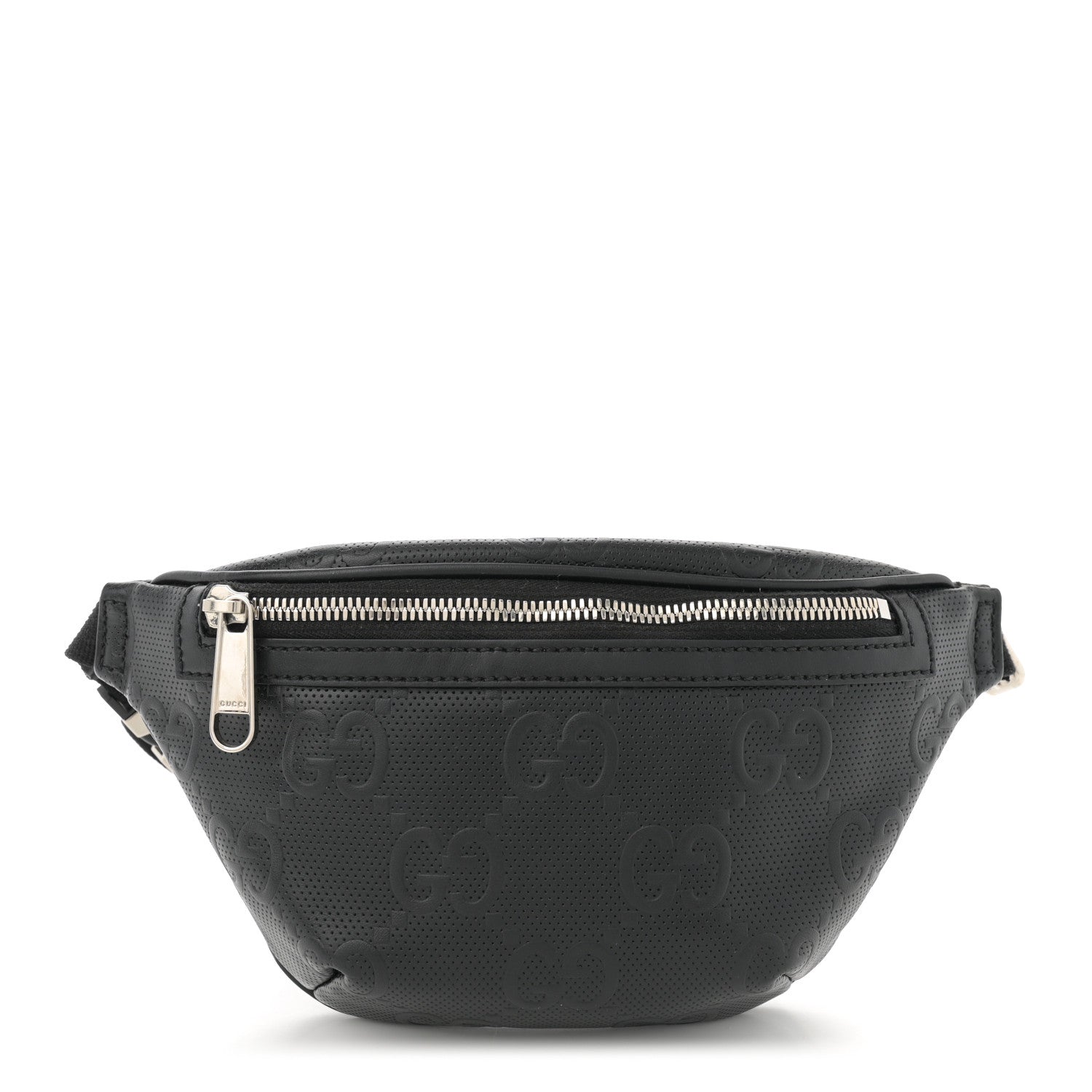 Gucci Calfskin GG Tennis Embossed Belt Bag Black 1 of 12