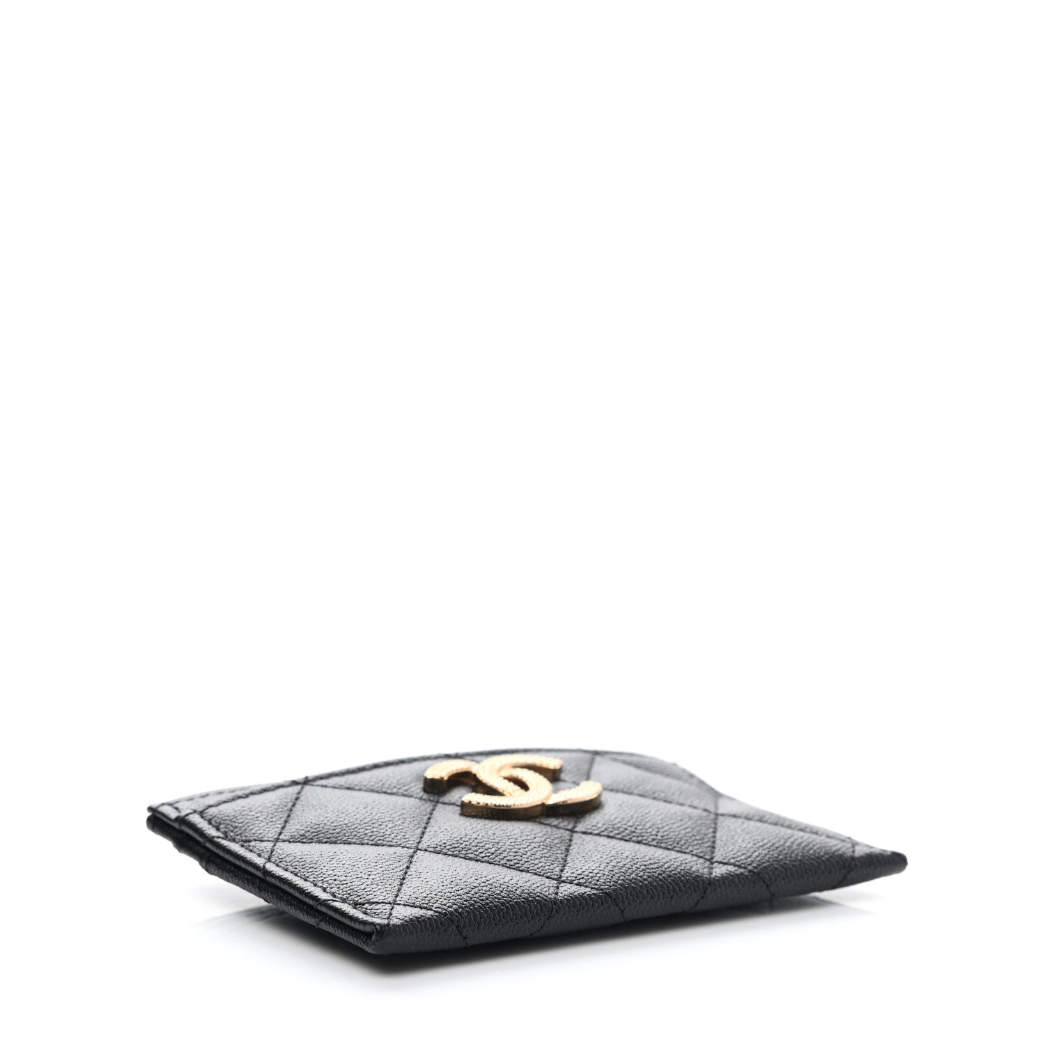 Chanel Caviar Quilted Studded CC Card Holder Black 4 of 9