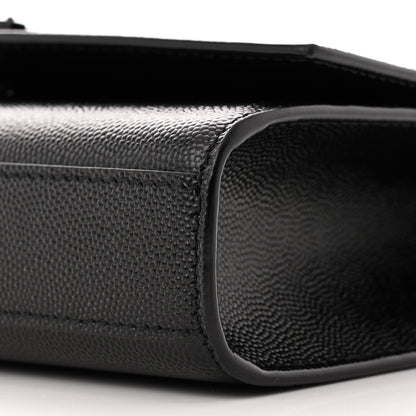 Saint Laurent Grain De Poudre Small Monogram Monochrome Kate Satchel Black 10 of 10