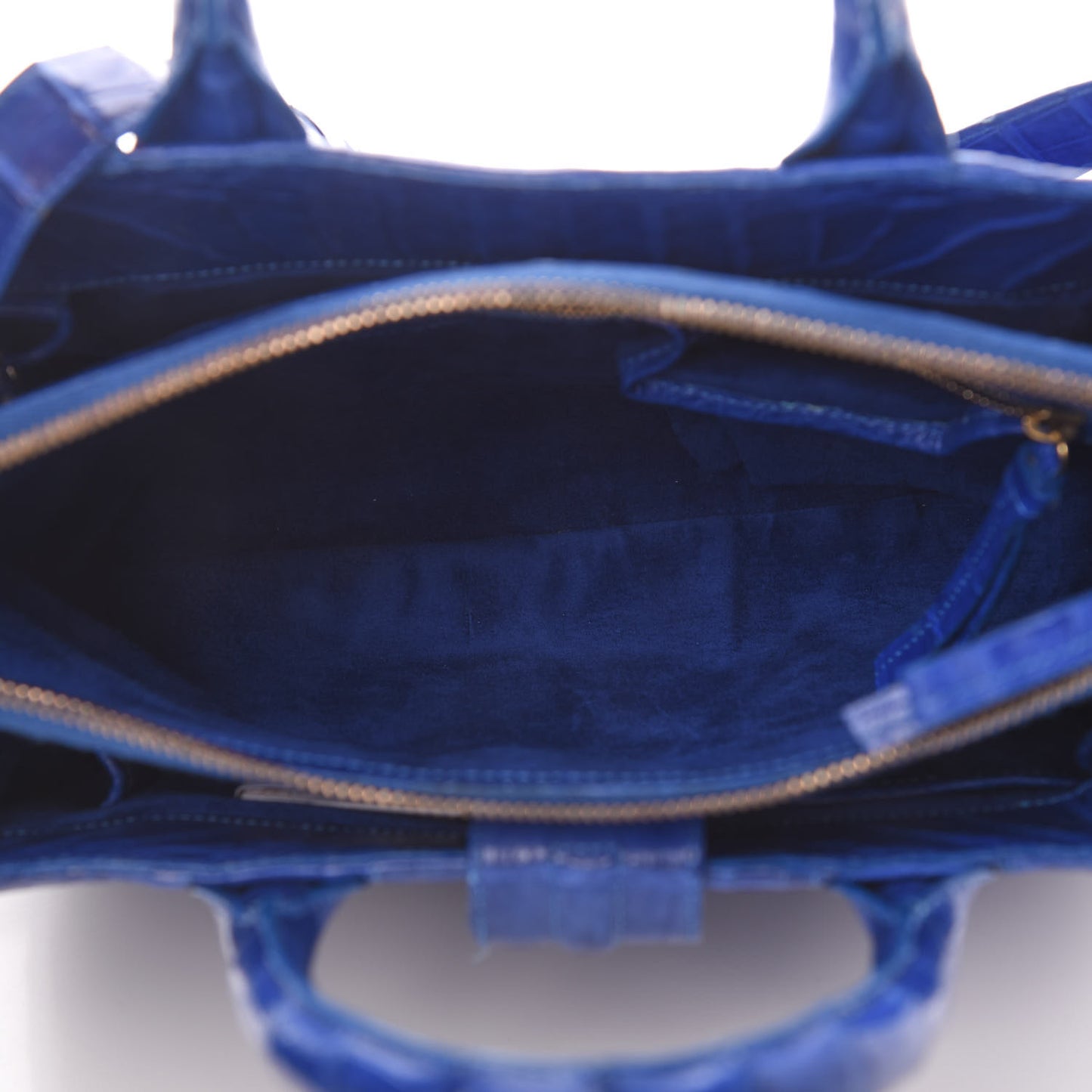 Crocodile Cristina Satchel Electric Blue