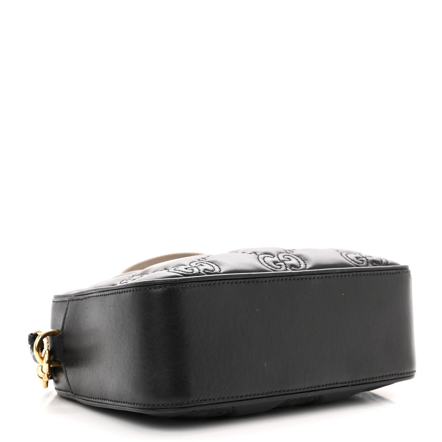 Calfskin GG Matelasse Shoulder Bag Black Natural