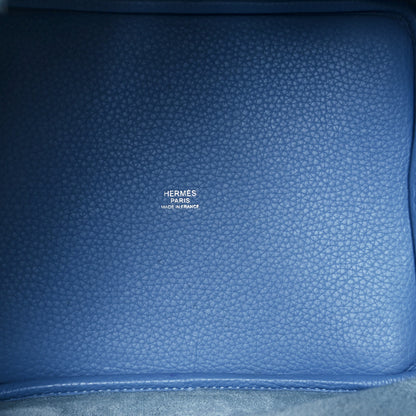 Hermes Taurillon Clemence Swift Picotin Lock 22 MM Bleu Paradis 5 of 10